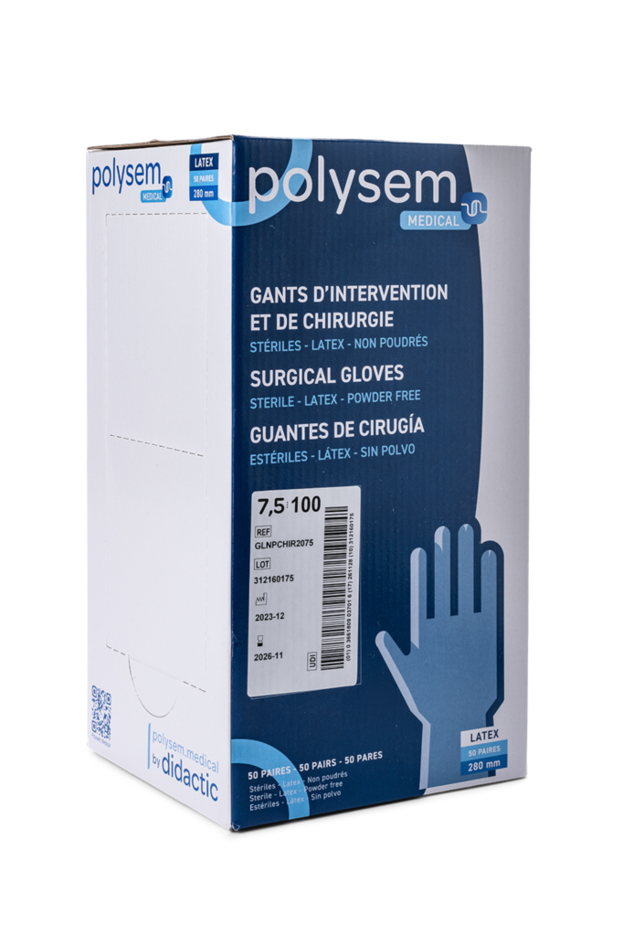 Polysem steriele chirurgische handschoenen latex poedervrij - Glnpchir20 - GLNPCHIR2070