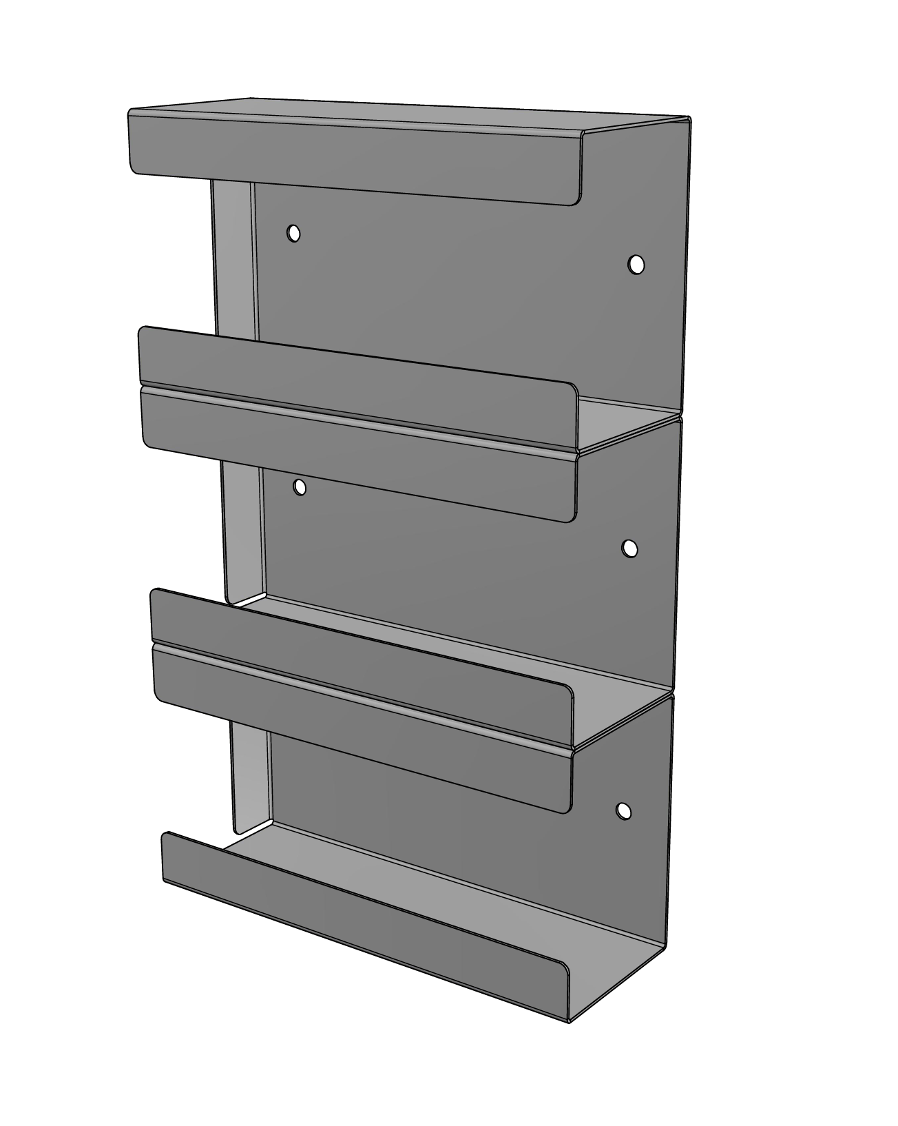 Handschoenhouder RVS 1,5 mm t.b.v. 3 dozen - Handschoen dispenser rvs 3vaks 1 - 5070-001
