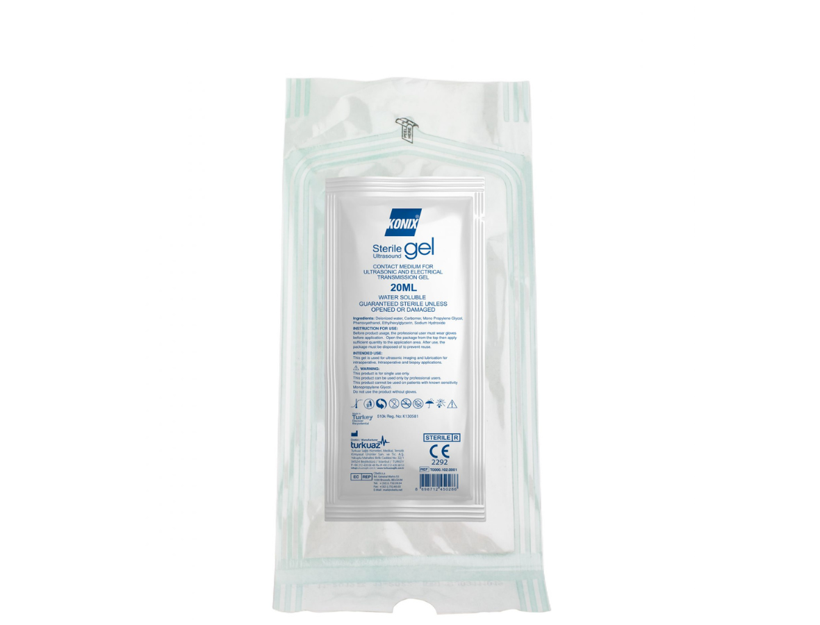 KONIX steriele ultrasound gel 20 ml sachet - Konix sachet steriel 1 - SUG-0001