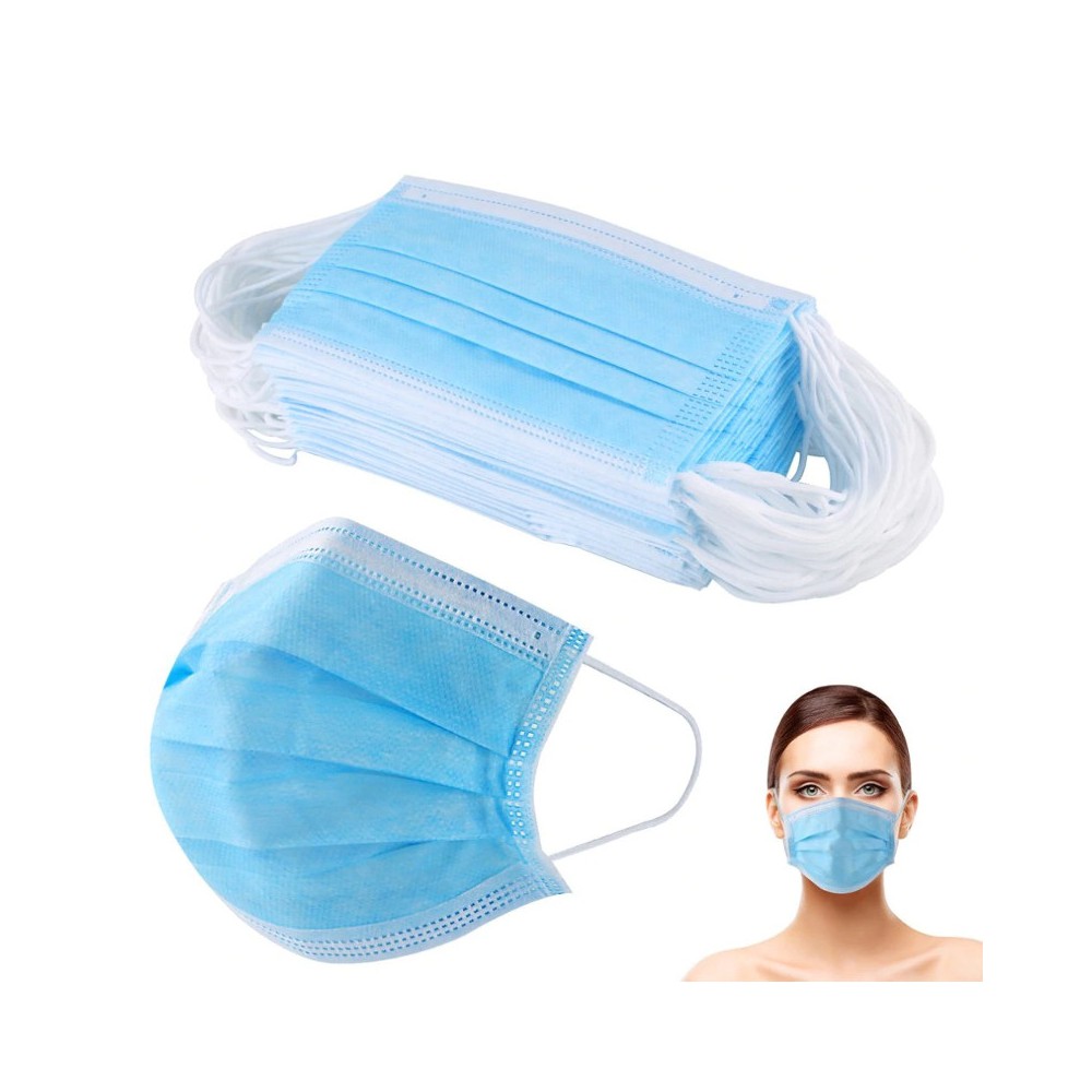 Chirurgisch medisch mondmasker EN14683 Type IIR met oorlussen - Mondmasker type iir 3 laags 1 - WLM2002
