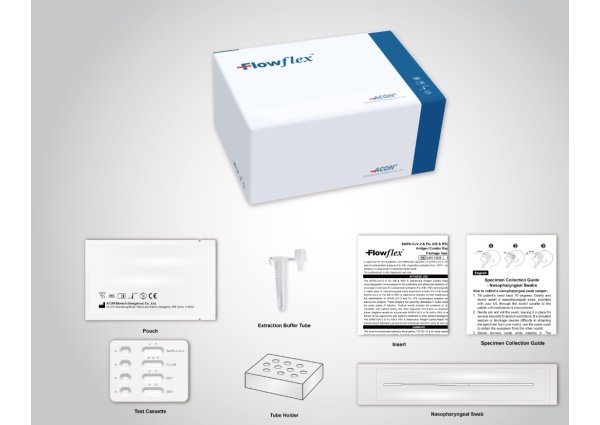 Acon FlowFlex SARS-CoV-2 & Flu A/B & RSV & Adenovirus Combi Sneltest - L031 12335 - L031-12335