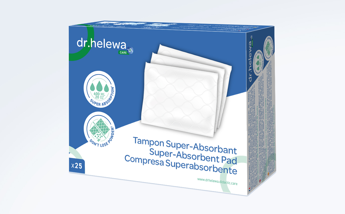 Dr. Helewa Super absorberende inlegger 600 ml - Vue 03 tampons - P60025